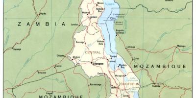 Carte de rue de blantyre au Malawi