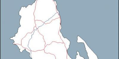 Carte du Malawi carte de contour
