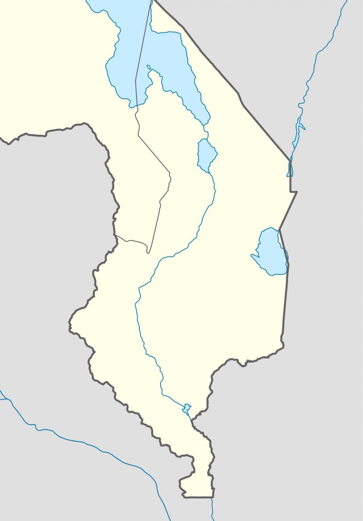 carte du Malawi rivière