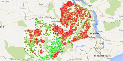 Carte du Malawi paludisme 